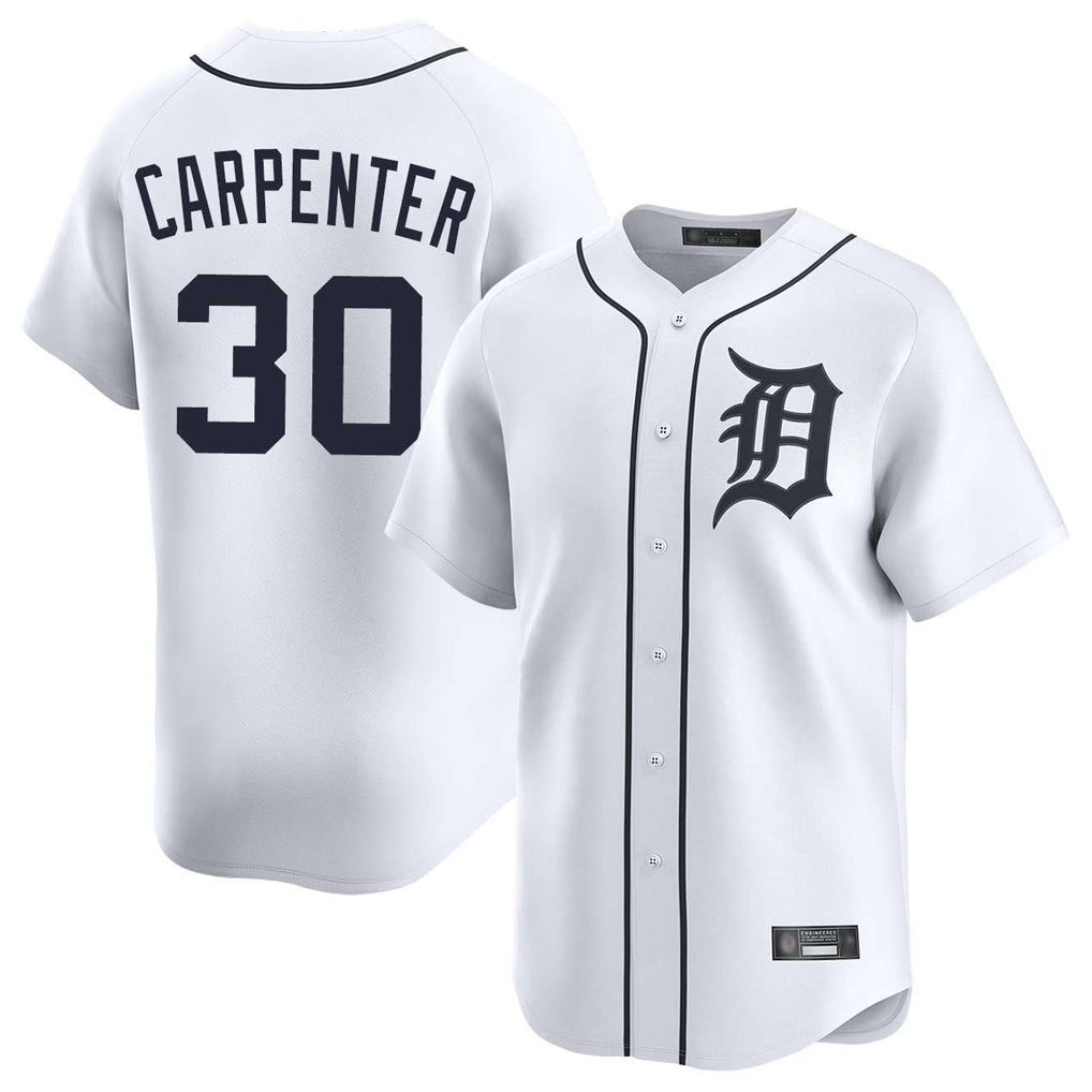 Boles D.Tigers #30 Kerry Carpenter Player White Home Limited Stitched Jerseys