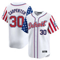 Boles D.Tigers #30 Kerry Carpenter Player White Independence Day Vapor Premier Limited Stitched Jerseys