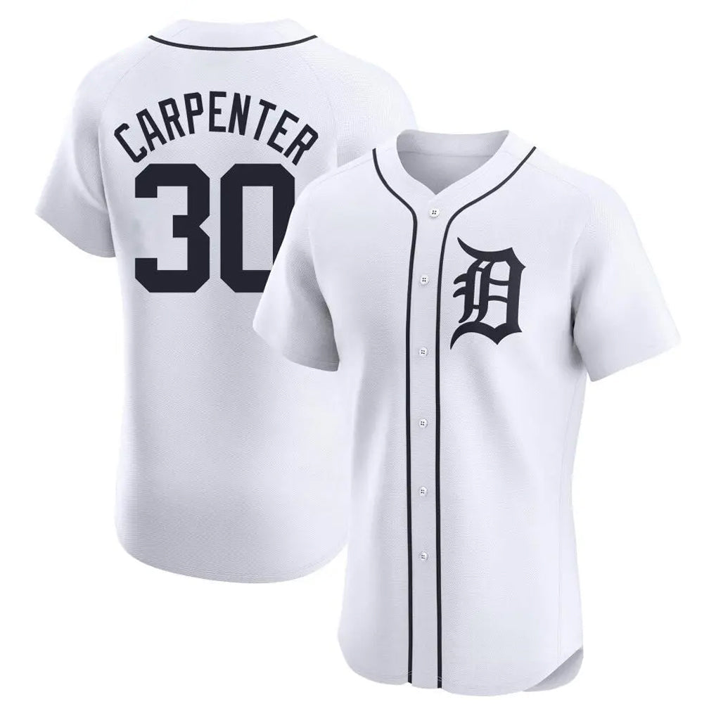 Boles D.Tigers #30 Kerry Carpenter Player White Limited Elite Home Stitched Jerseys