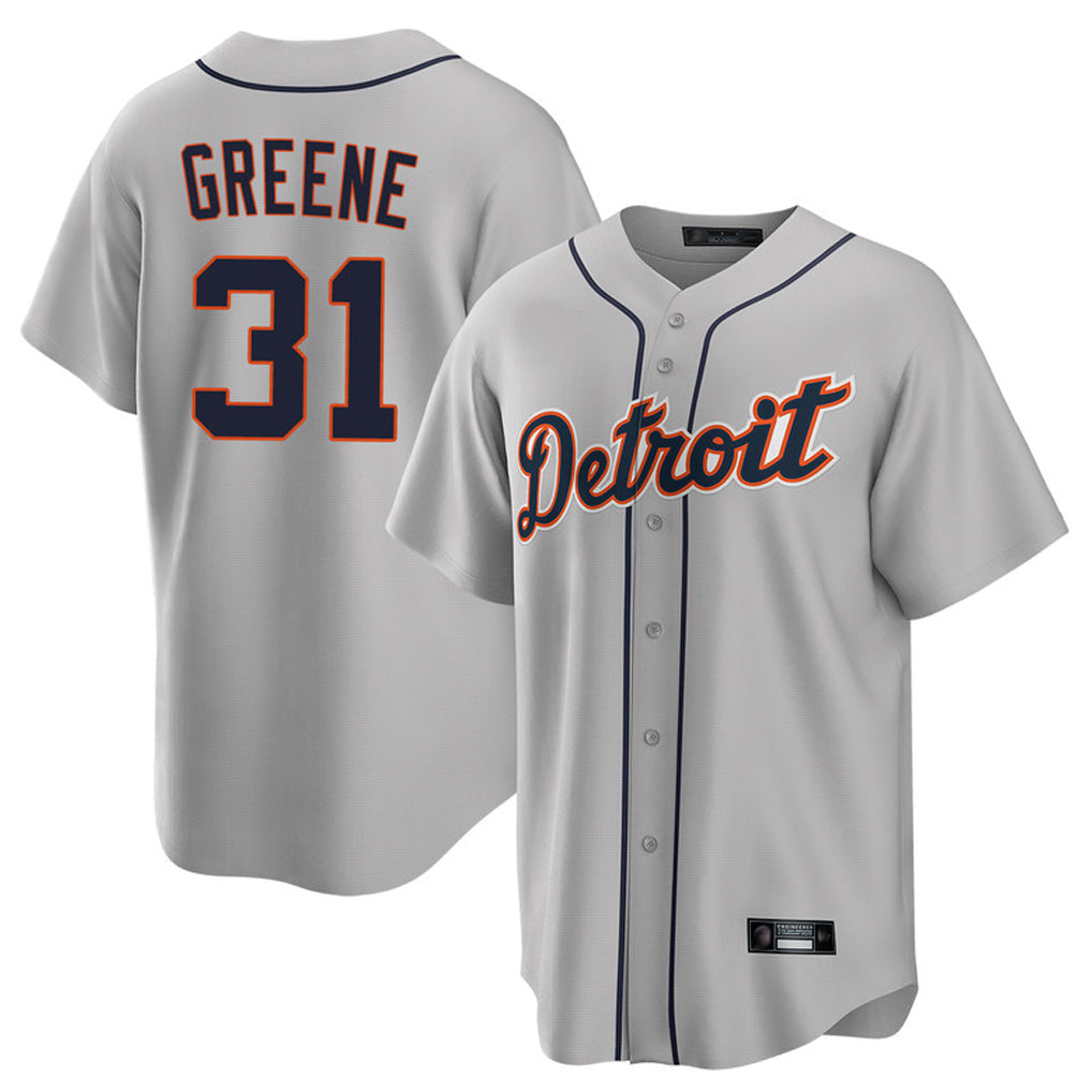 Boles D.Tigers #31 Riley Greene Player Gray Home Game Stitched Jerseys