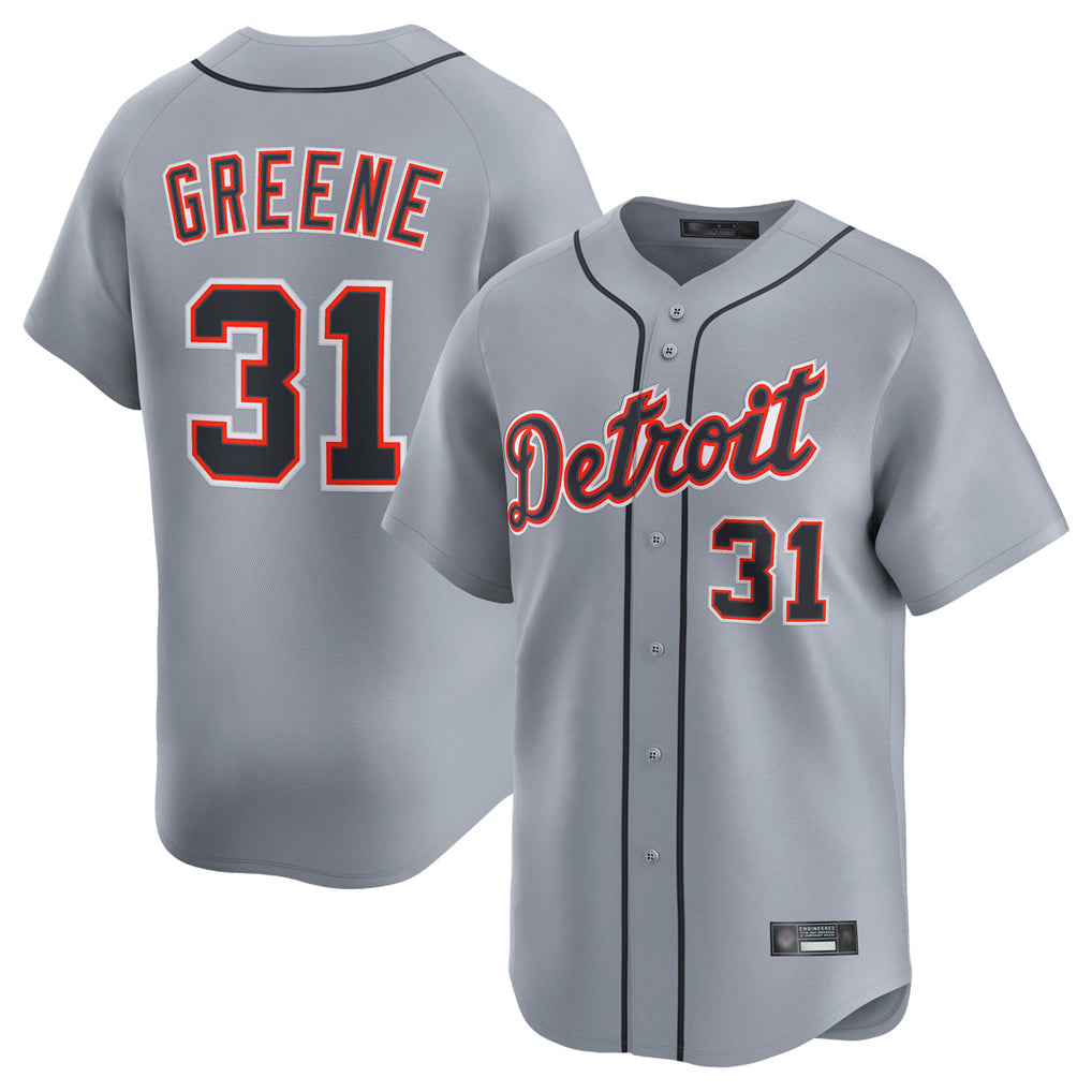 Boles D.Tigers #31 Riley Greene Player Gray Home Limited Stitched Jerseys