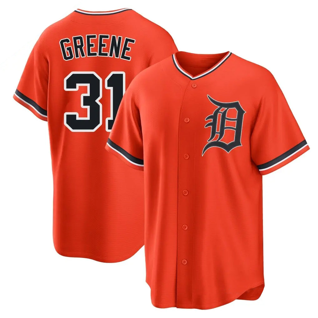 Boles D.Tigers #31 Riley Greene Player Orange Home Game Stitched Jerseys