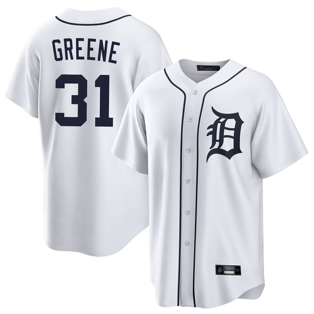 Boles D.Tigers #31 Riley Greene Player White Home Game Stitched Jerseys