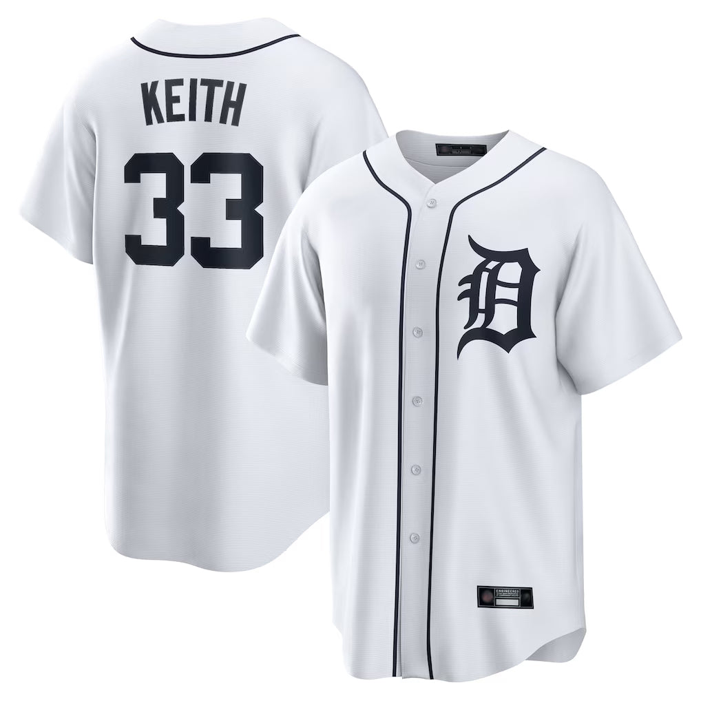 Boles D.Tigers #33 Colt Keith Player White Home Game Stitched Jerseys