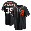 Boles D.Tigers #35 Justin Verlander Player Black Fashion Out Home Game Stitched Jerseys