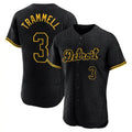Boles D.Tigers #3 Alan Trammell Player Black Snake Skin City Limited Elite Home Stitched Jerseys