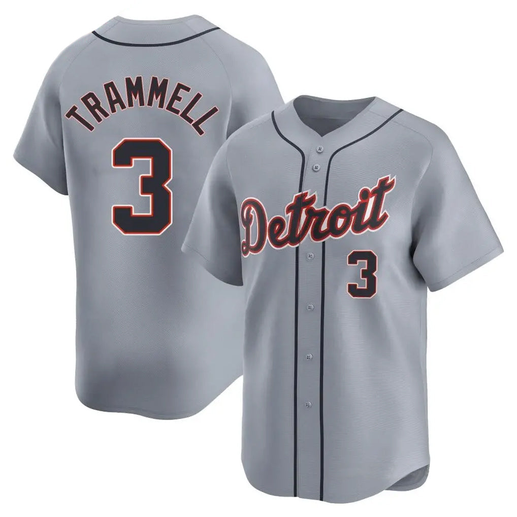 Boles D.Tigers #3 Alan Trammell Player Gray Home Limited Stitched Jerseys