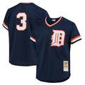 Boles D.Tigers #3 Alan Trammell Player Mitchell & Ness Navy 1984 Mesh Batting Practice  T-shirt Stitched Jerseys
