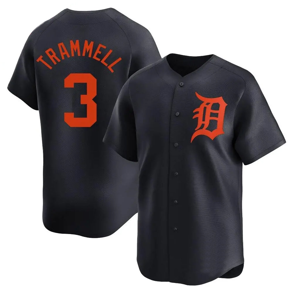 Boles D.Tigers #3 Alan Trammell Player Navy Home Limited Stitched Jerseys