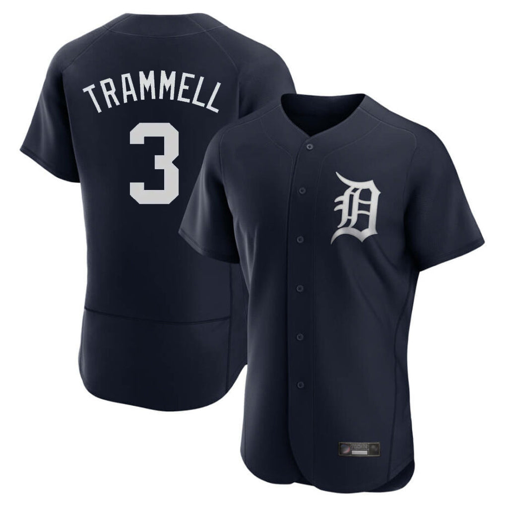 Boles D.Tigers #3 Alan Trammell Player Navy Limited Elite Home Stitched Jerseys