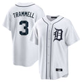 Boles D.Tigers #3 Alan Trammell Player White Home Game Stitched Jerseys