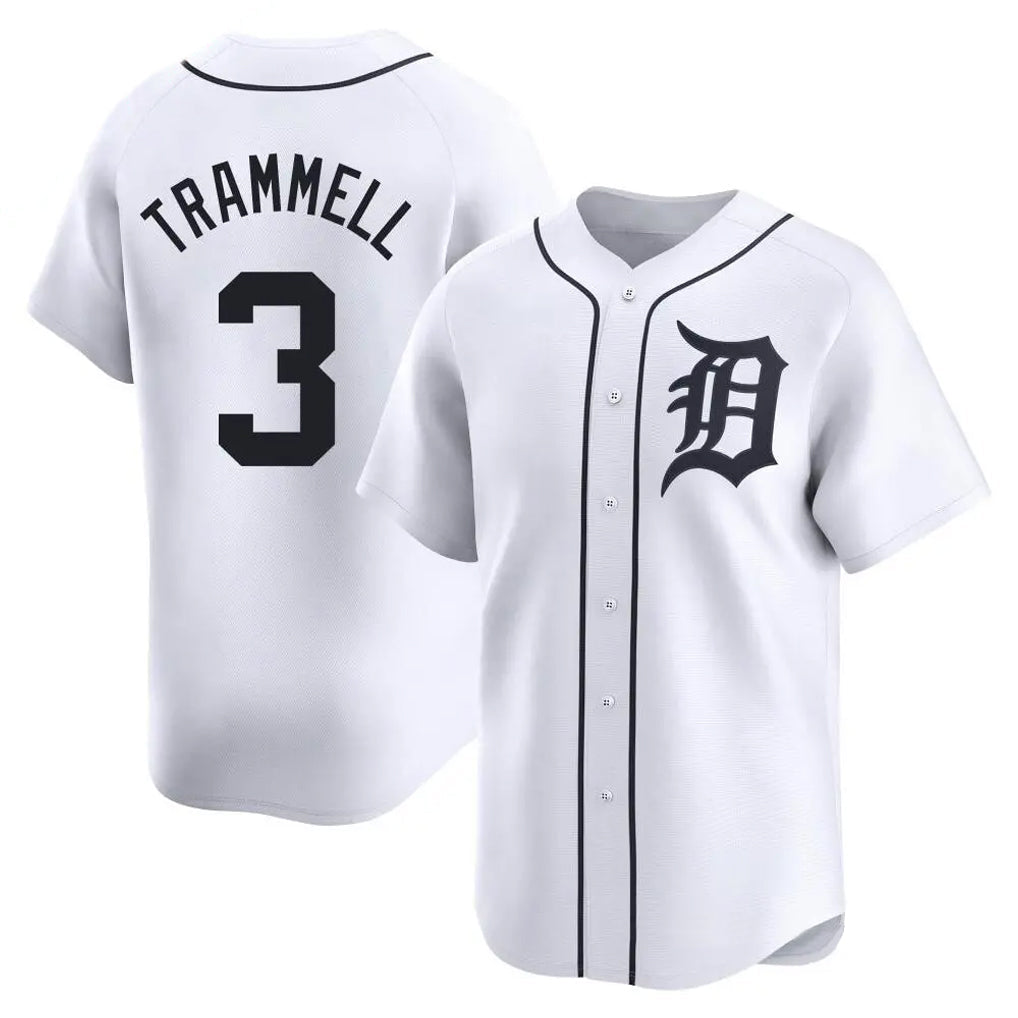 Boles D.Tigers #3 Alan Trammell Player White Home Limited Stitched Jerseys