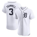 Boles D.Tigers #3 Alan Trammell Player White Limited Elite Home Stitched Jerseys