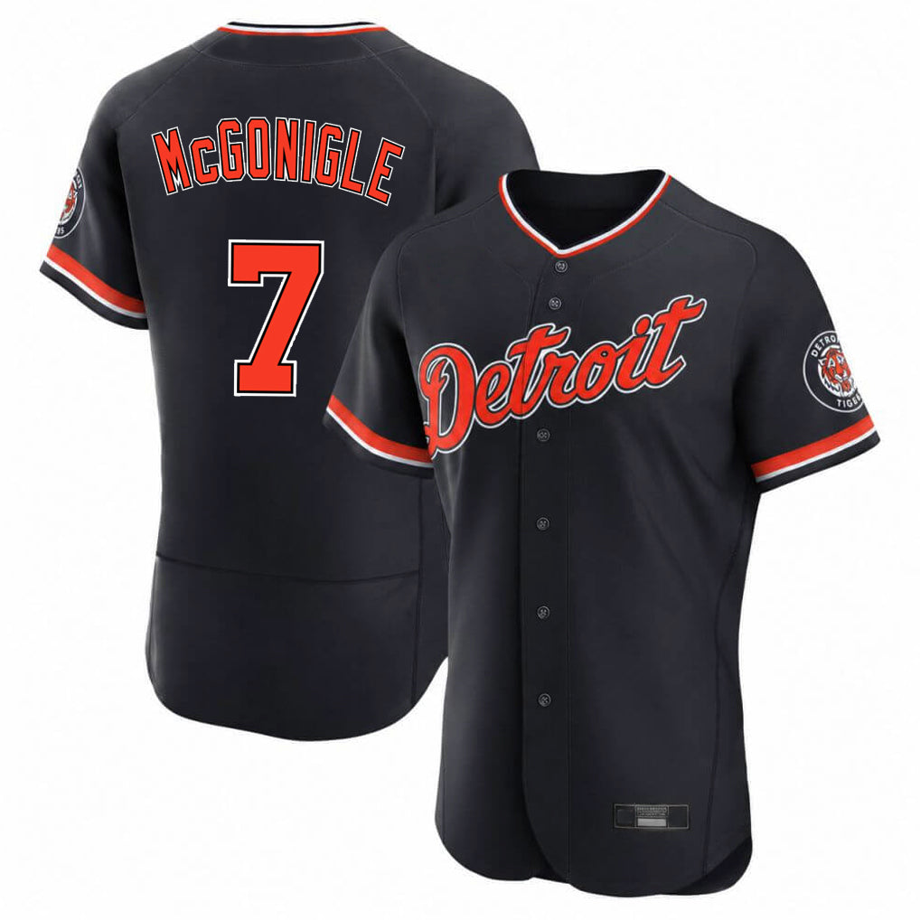 Boles D.Tigers #7 Kevin McGonigle Player Navy Limited Elite Home Game Stitched Jerseys