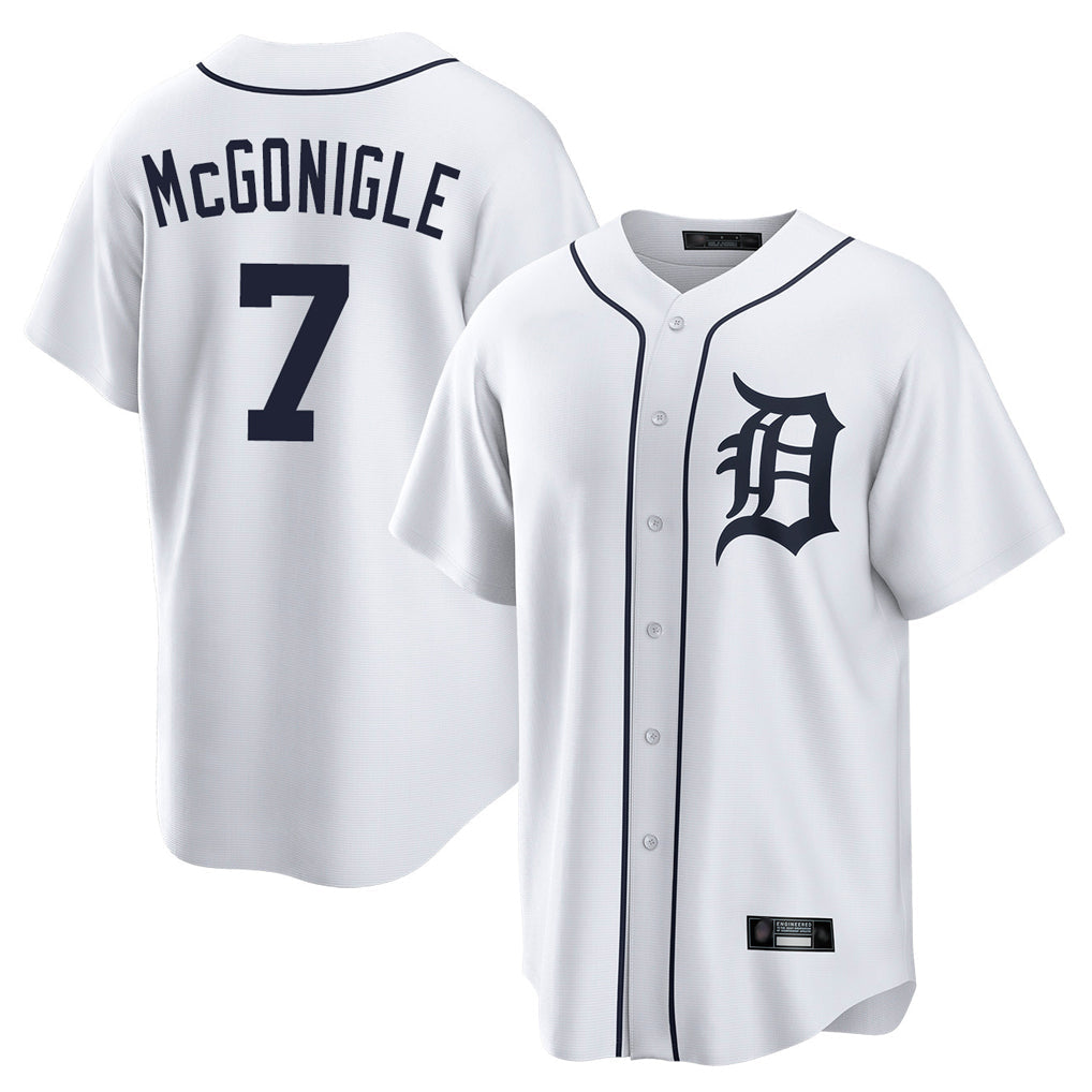 Boles D.Tigers #7 Kevin McGonigle Player White Home Game Stitched Jerseys