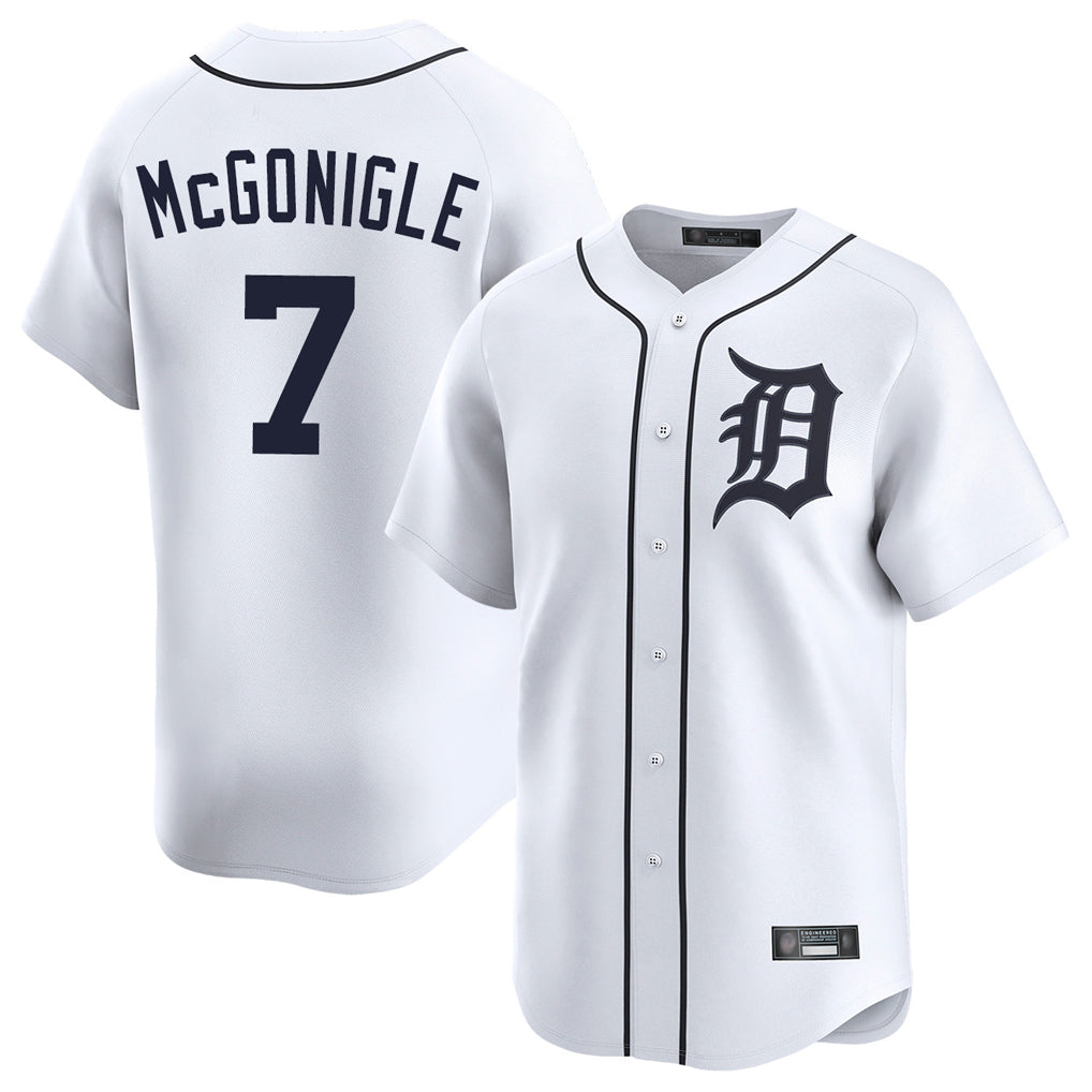 Boles D.Tigers #7 Kevin McGonigle Player White Home Limited Stitched Jerseys