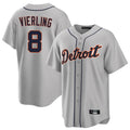 Boles D.Tigers #8 Matt Vierling Player Gray Home Game Stitched Jerseys
