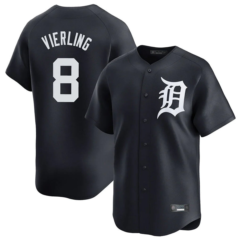 Boles D.Tigers #8 Matt Vierling Player Navy Home Limited Game Stitched Jerseys