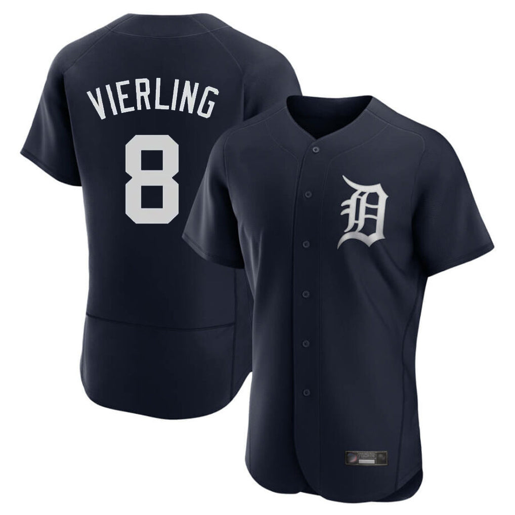 Boles D.Tigers #8 Matt Vierling Player Navy Limited Elite Home Stitched Jerseys
