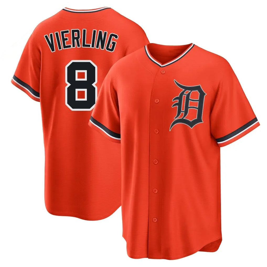 Boles D.Tigers #8 Matt Vierling Player Orange Home Game Stitched Jerseys