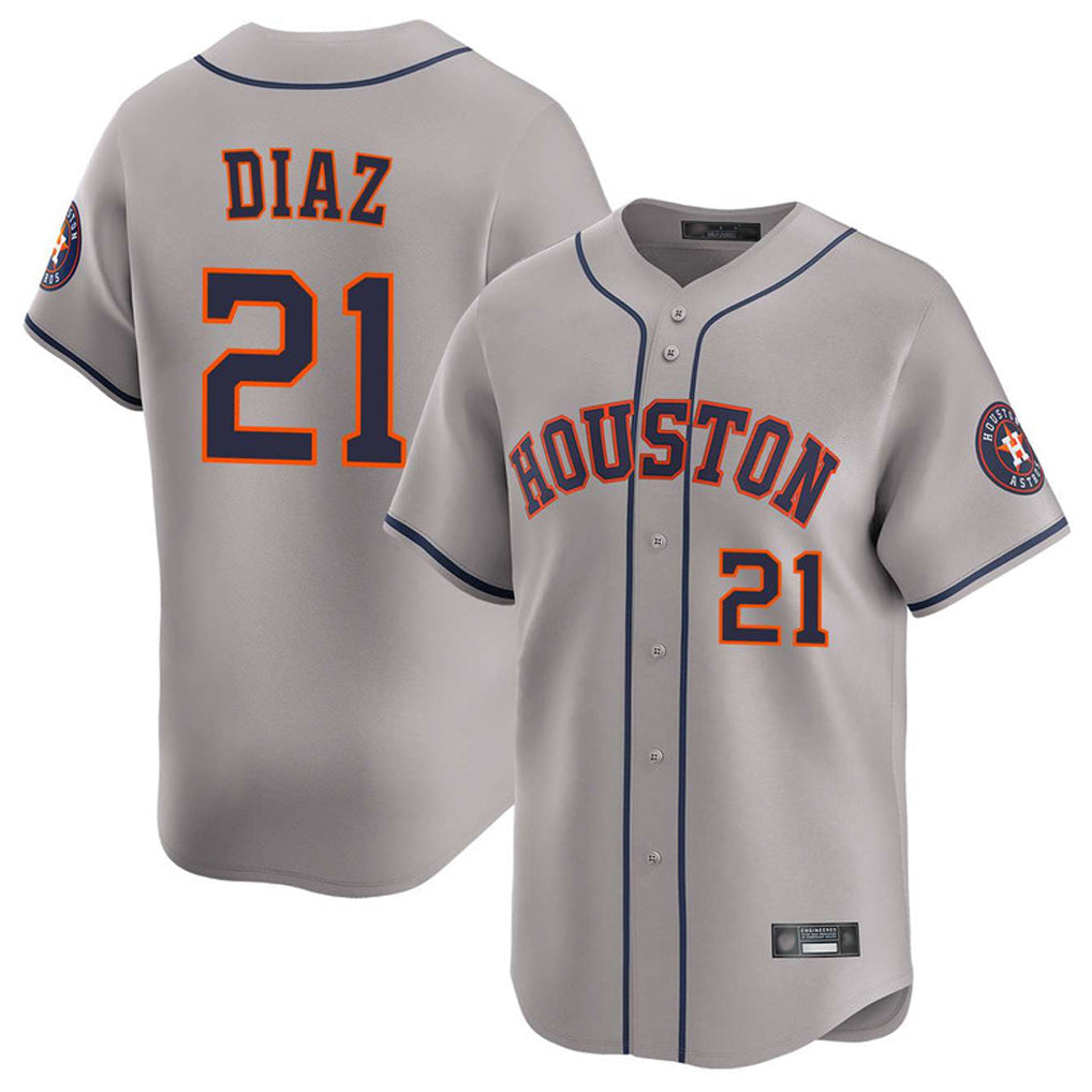 Boles H.Astros #21 Yainer Diaz Player Gray Home Limited Stitched Jerseys