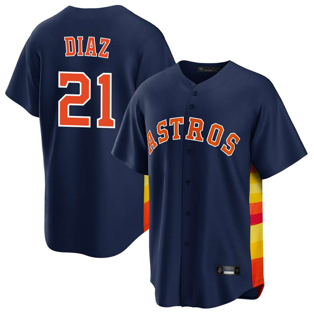Boles H.Astros #21 Yainer Diaz Player Navy Home Game Stitched Jerseys