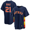 Boles H.Astros #21 Yainer Diaz Player Navy Home Game Stitched Jerseys