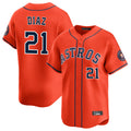 Boles H.Astros #21 Yainer Diaz Player Orange Home Limited Stitched Jerseys