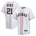 Boles H.Astros #21 Yainer Diaz Player White Home Game Stitched Jerseys