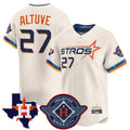 Boles H.Astros #27 Jose Altuve Player Cream City Connect Texas Patch Vapor Premier Limited Home Stitched Jerseys