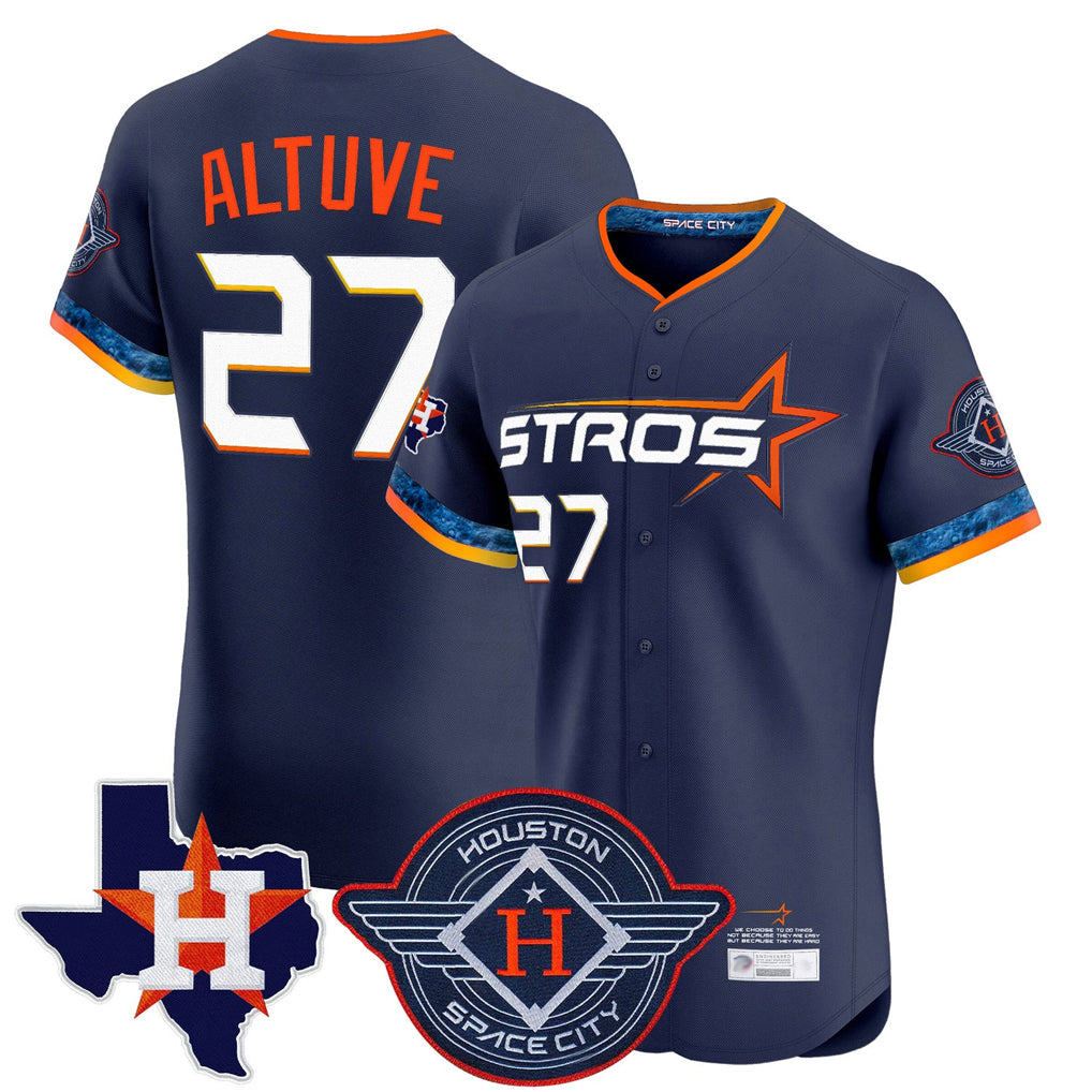 Boles H.Astros #27 Jose Altuve Player Navy City Connect Texas Patch Vapor Premier Limited Elite Home Stitched Jerseys
