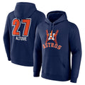 Boles H.Astros #27 Jose Altuve Player Navy Pullover Hoodie Stitched Jerseys