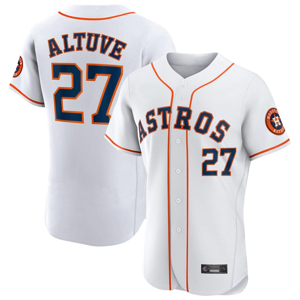 Boles H.Astros #27 Jose Altuve Player White Limited Elite Home Stitched Jerseys