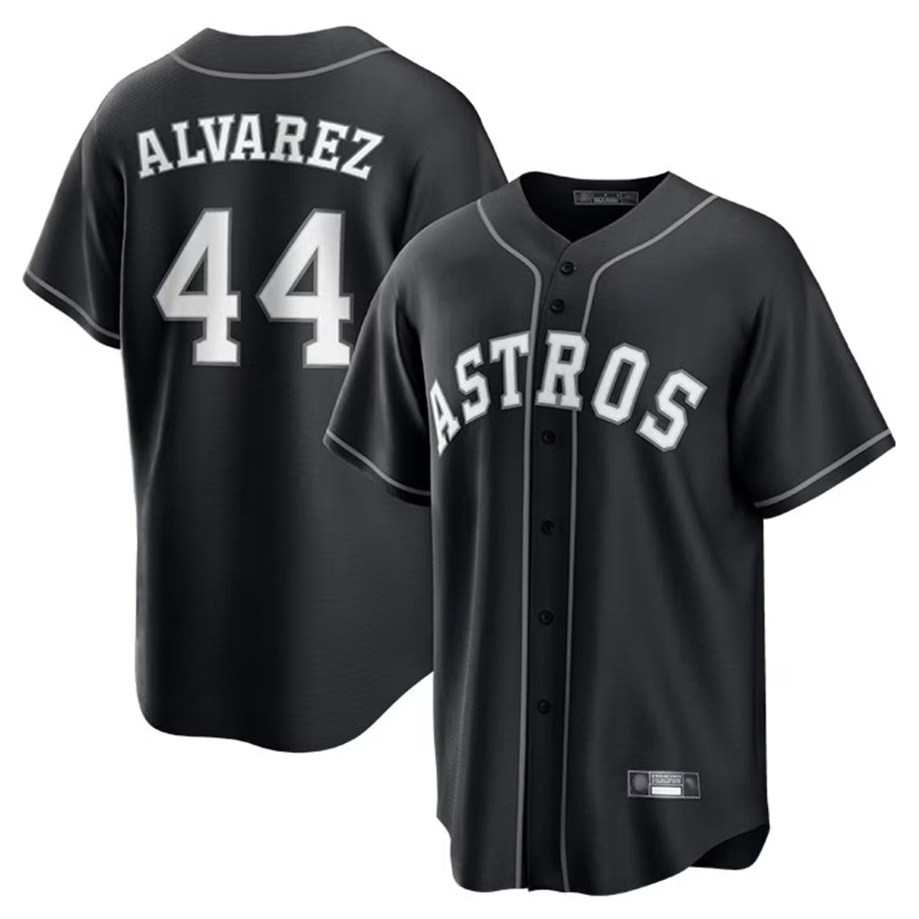 Boles H.Astros #44 Yordan Alvarez Player Black Home Game Stitched Jerseys