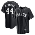 Boles H.Astros #44 Yordan Alvarez Player Black Home Game Stitched Jerseys