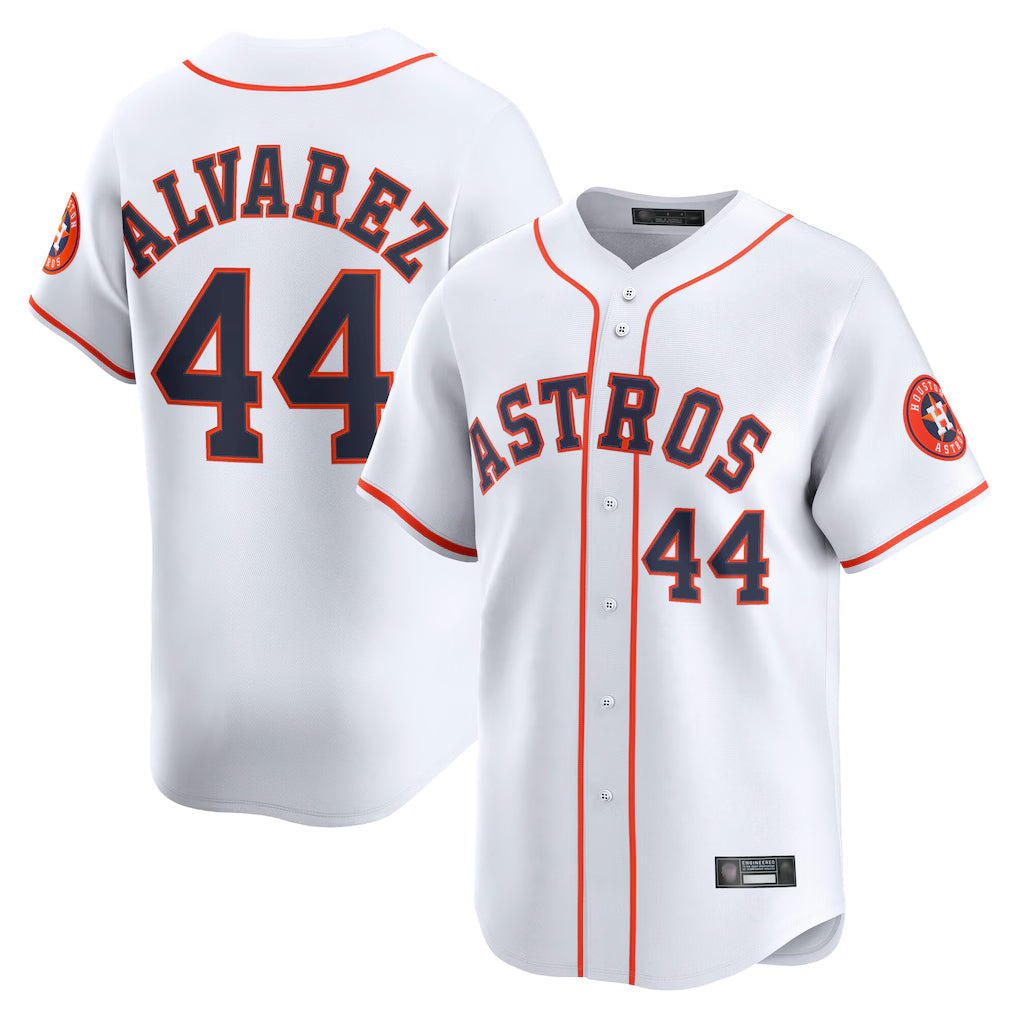 Boles H.Astros #44 Yordan Alvarez Player White Home Limited Stitched Jerseys