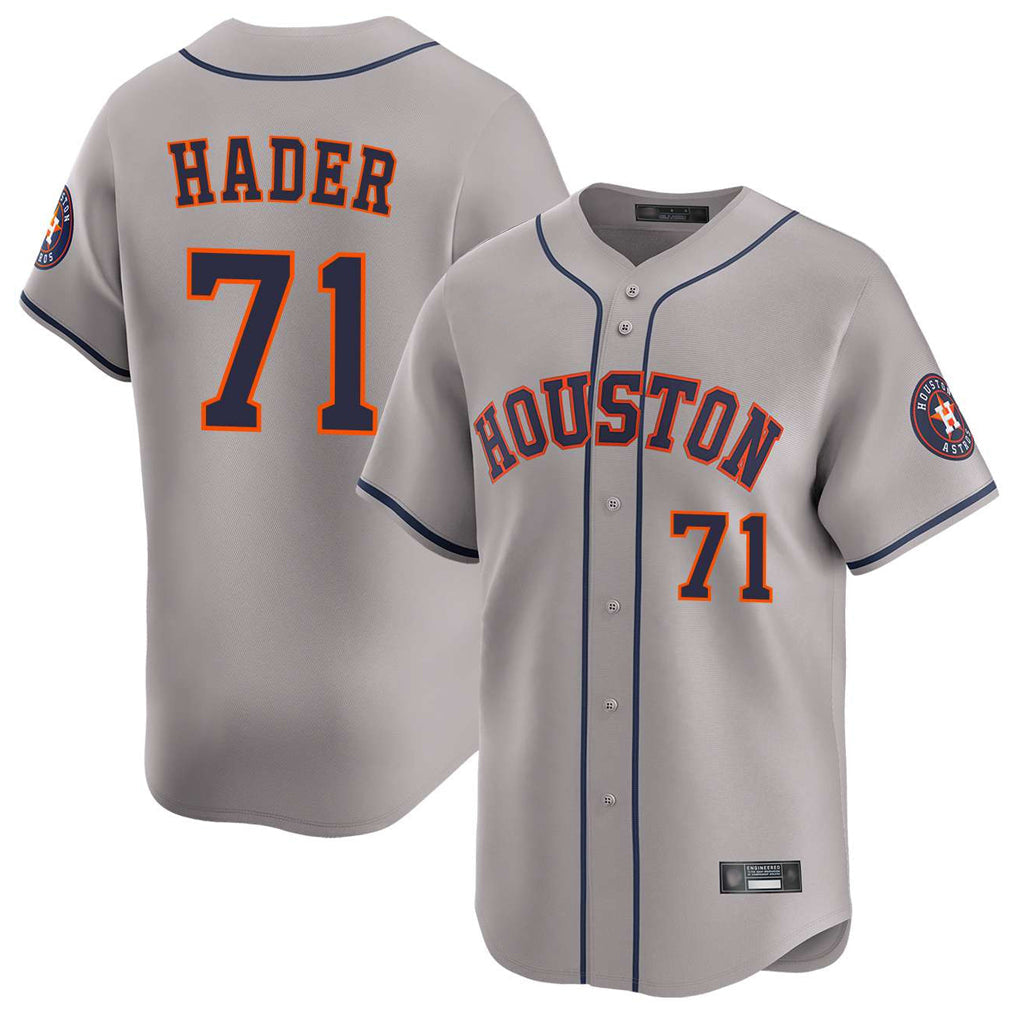 Boles H.Astros #71 Josh Hader Player Gray Home Limited Stitched Jerseys