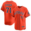 Boles H.Astros #71 Josh Hader Player Orange Home Limited Stitched Jerseys