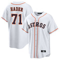 Boles H.Astros #71 Josh Hader Player White Home Game Stitched Jerseys