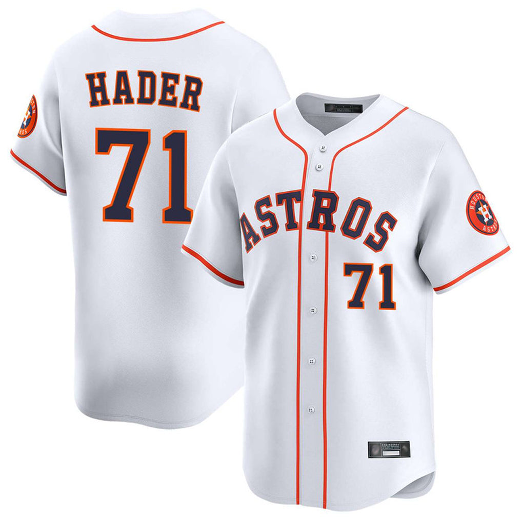Boles H.Astros #71 Josh Hader Player White Home Limited Stitched Jerseys