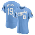 Boles KC.Royals #19 Michael Massey Player Light Blue Alt Limited Elite Home Stitched Jerseys