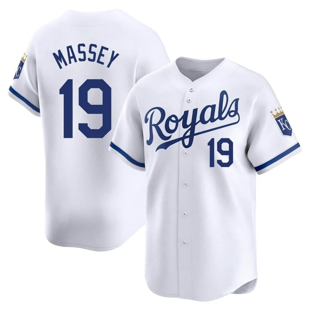Boles KC.Royals #19 Michael Massey Player White Alt Limited Home Stitched Jerseys