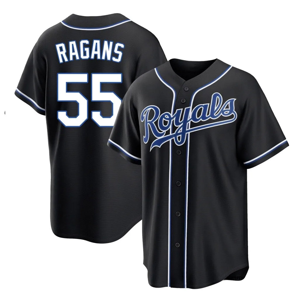 Boles KC.Royals #55 Cole Ragans Player Black Carbon Fashion Home Game Stitched Jerseys
