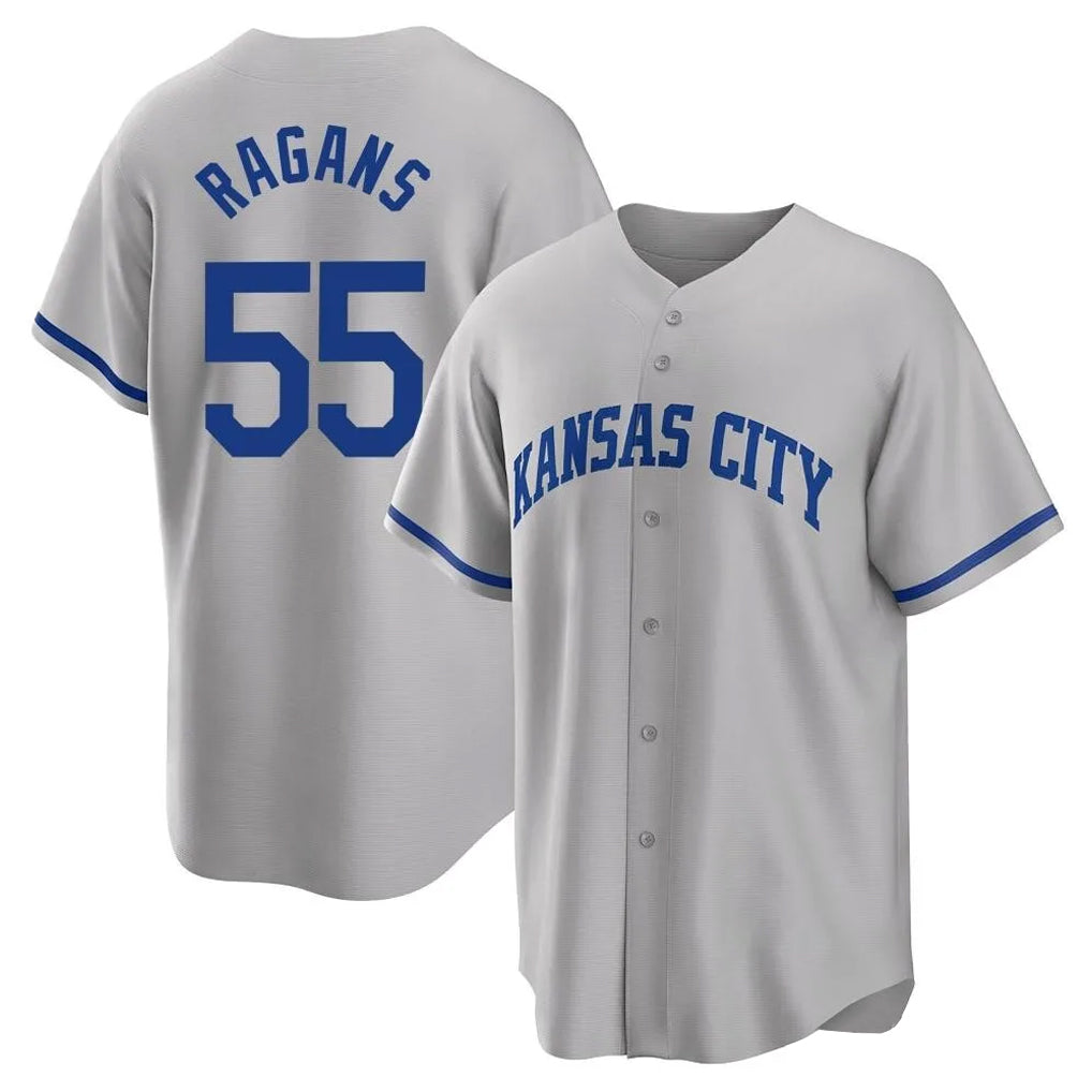 Boles KC.Royals #55 Cole Ragans Player Gray Game Home Stitched Jerseys