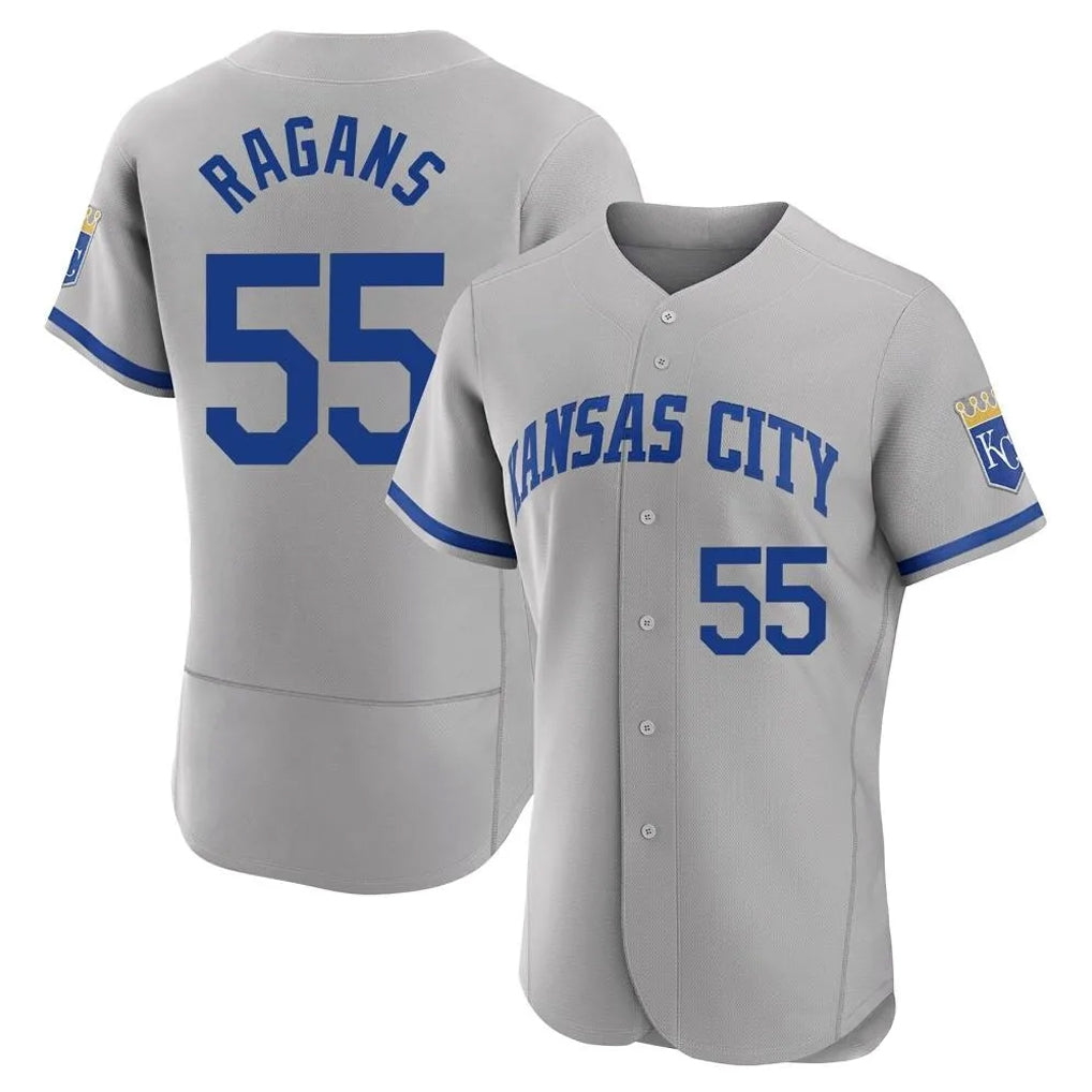 Boles KC.Royals #55 Cole Ragans Player Gray Limited Elite Home Game Stitched Jerseys