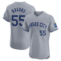 Boles KC.Royals #55 Cole Ragans Player Gray Limited Elite Home Stitched Jerseys