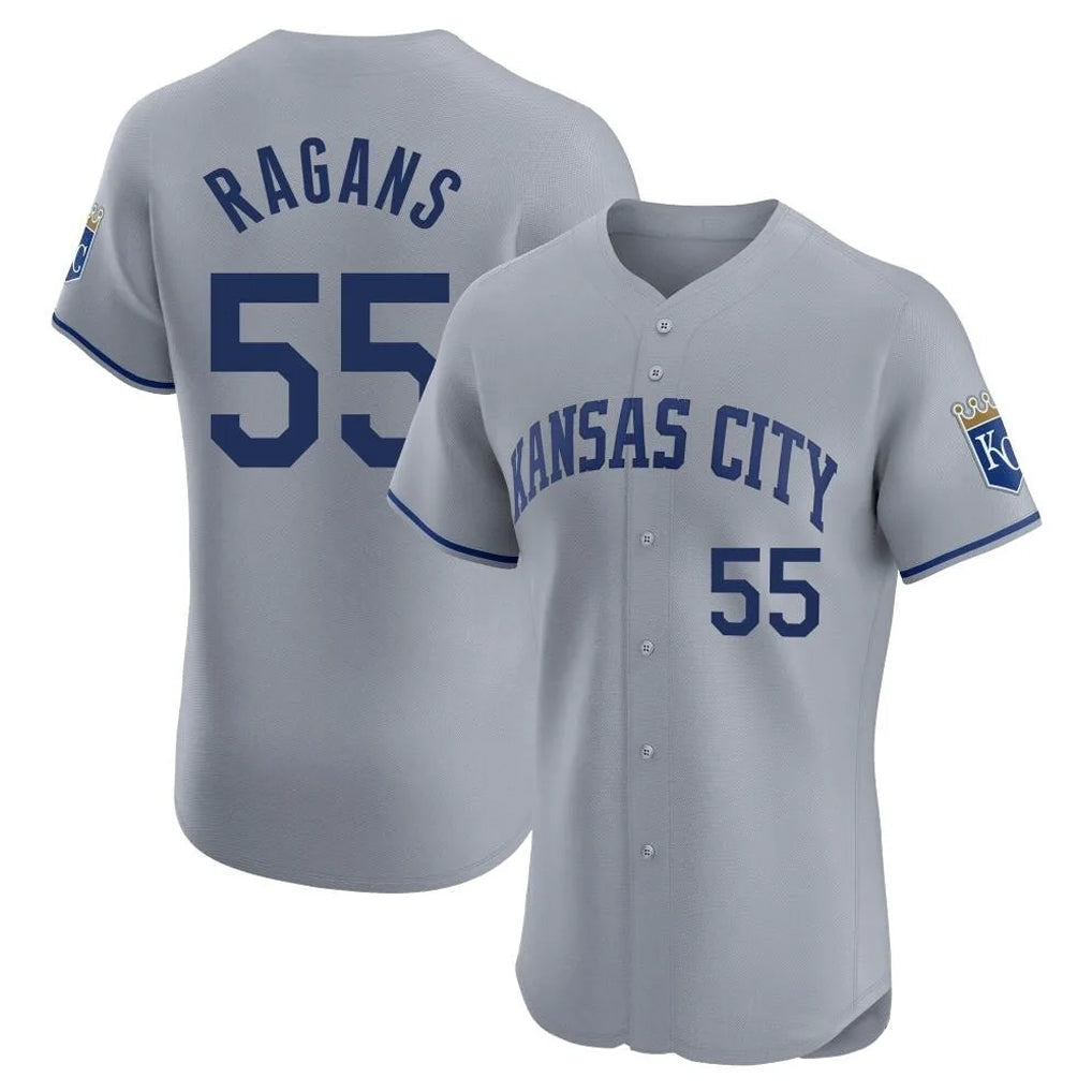 Boles KC.Royals #55 Cole Ragans Player Gray Limited Elite Home Stitched Jerseys