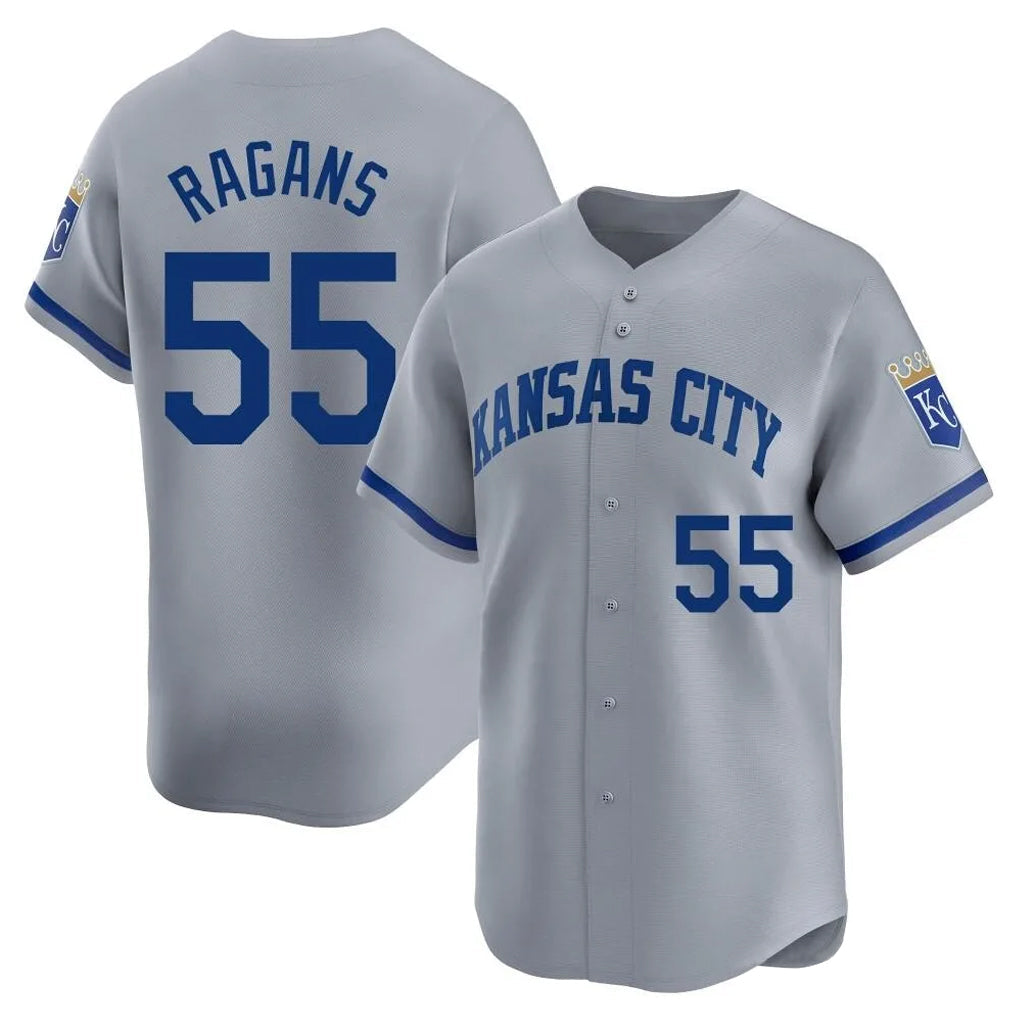 Boles KC.Royals #55 Cole Ragans Player Gray Limited Home Stitched Jerseys