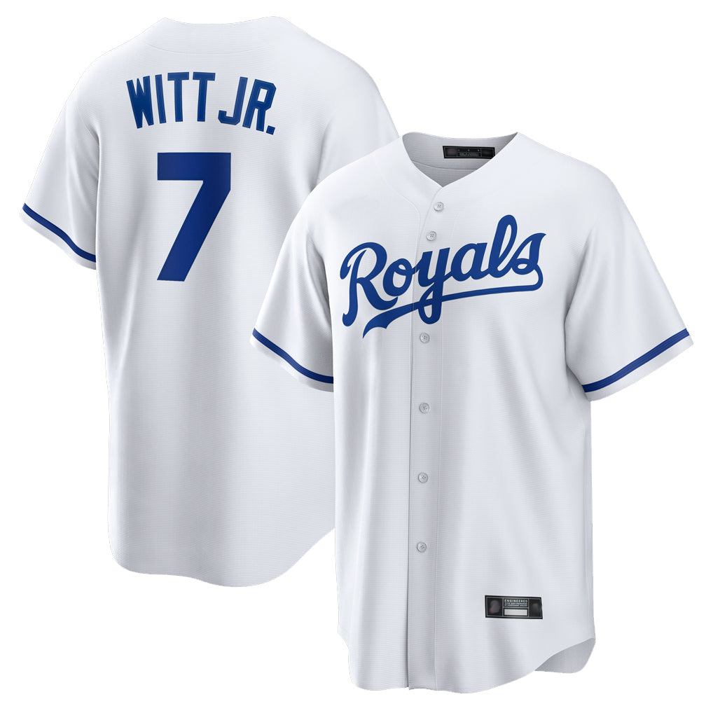 Boles KC.Royals #7 Bobby Witt Jr. Player White Home Game Stitched Jerseys
