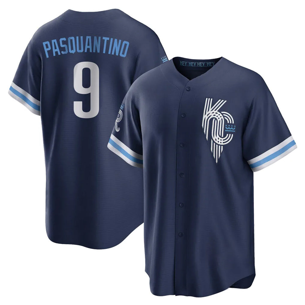 Boles KC.Royals #9 Vinnie Pasquantino Player Navy City Connect Home Game Stitched Jerseys